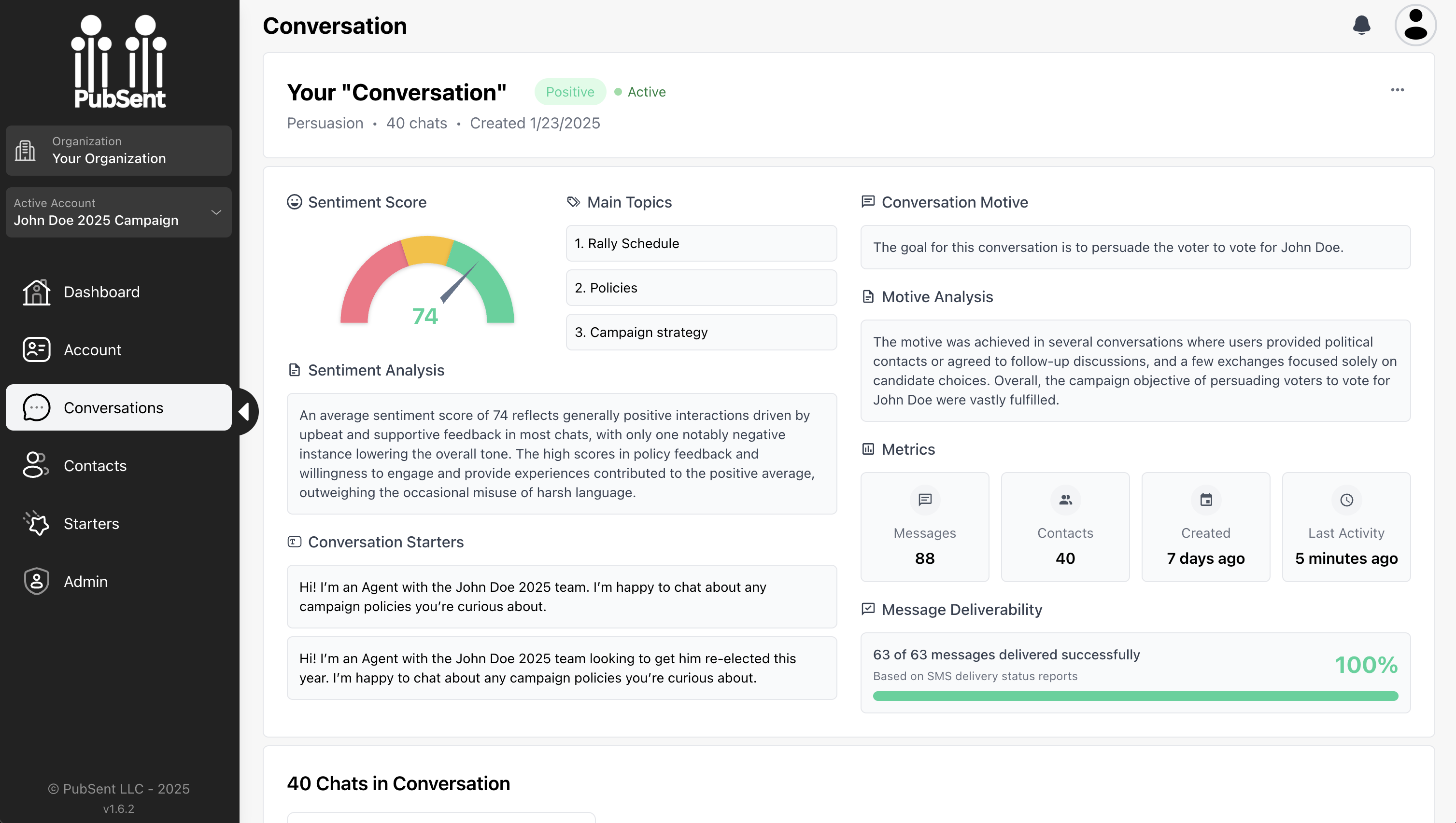 Individual Conversation View